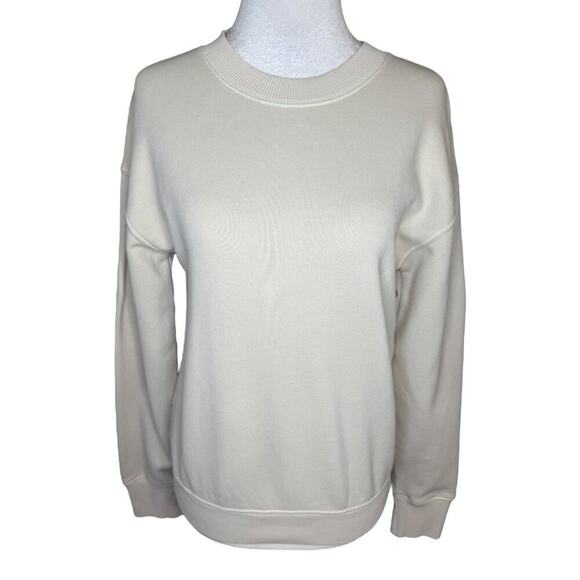 NEW Madewell Women’s XXS The McCarren Midweight Crewneck Sweatshirt In Parchment - Picture 2 of 9